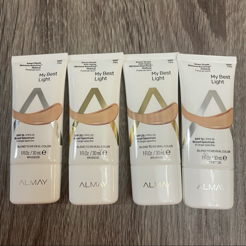 NEW Almay My Best Light Foundation (4 Bottles)